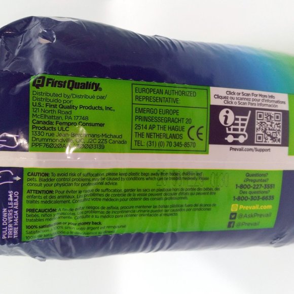 54 Total Unisex Adult Disposable Underwear Pull On Large Prevail Per-Fit - Picture 3 of 5